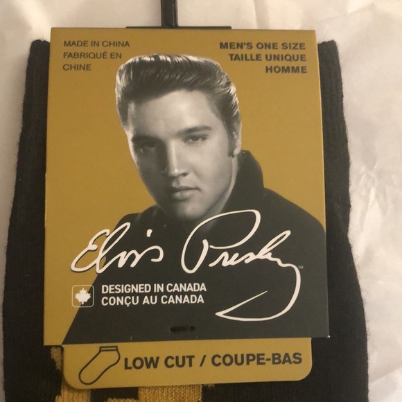 2pairs of Elvis Presley low cut Men’s black socks one size fits most - Picture 2 of 7